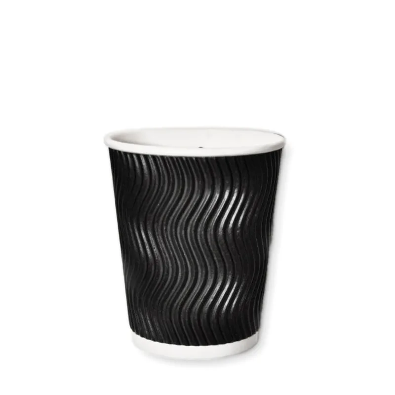 Black Coffee Cups (Dimple)